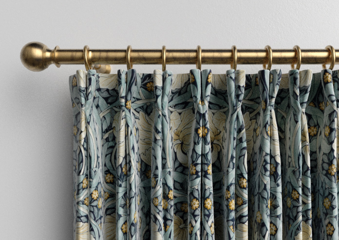 William Morris Pimpernel Velvet, Indigo - Made to Measure Curtains - Image 10